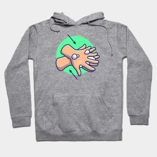 Washing hand cartoon 2 Hoodie by Catalyst Labs